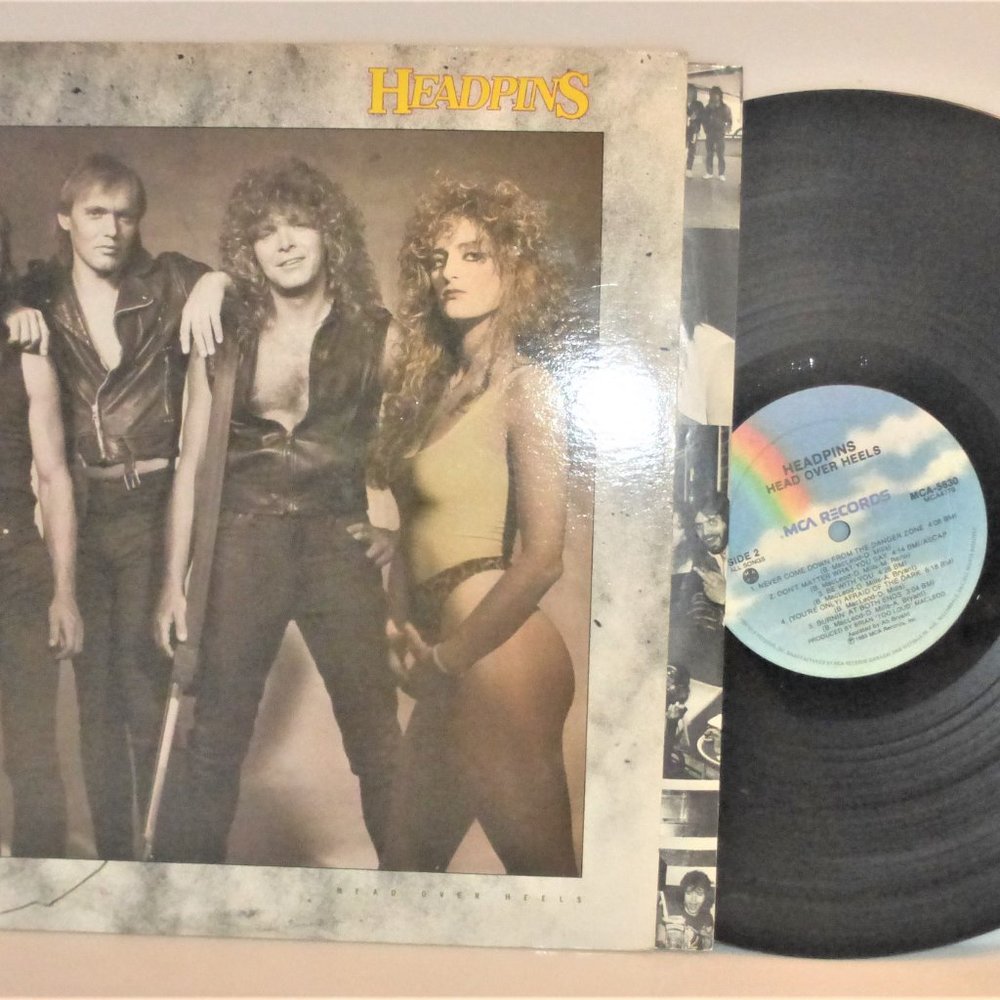 1st Press 1985 HEADPINS Head Over Heels Vinyl Record MCA Records #5630 DJ Music